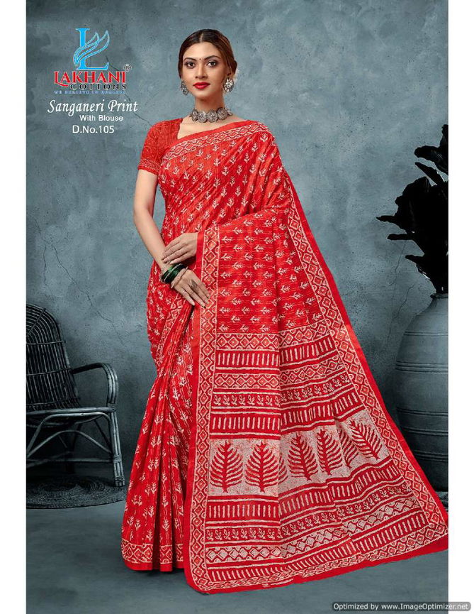 Sanganeri Vol 1 By Lakhani Daily Wear Cotton Sarees Wholesale Online